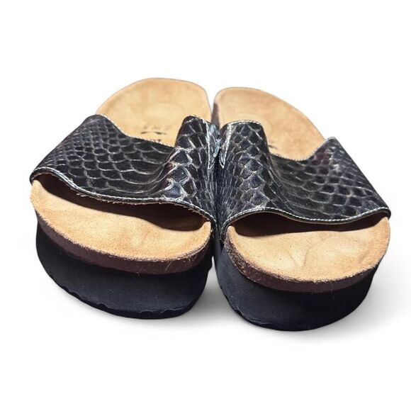 Betula by Birkenstock Snakeskin Print Metallic Slide Sandals Women’s 37 - Picture 7 of 8